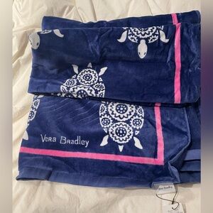 Vera Bradley Navy and Pink Patterned brand new beach towel